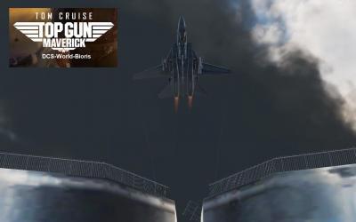 TOP GUN Maverick décollage en F-14 au dessus des réservoirs 2